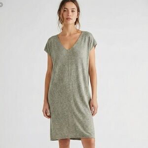 LORENA ANTONIAZZI Linen / Silk / Cotton Blend Light Weight Knit Pop Over Dress L